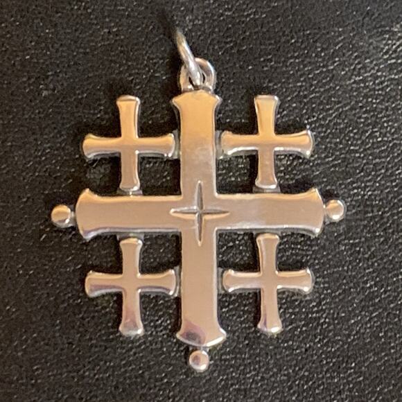 James Avery Pendant Jerusalem Cross Sterling Silver Retired - Picture 3 of 9